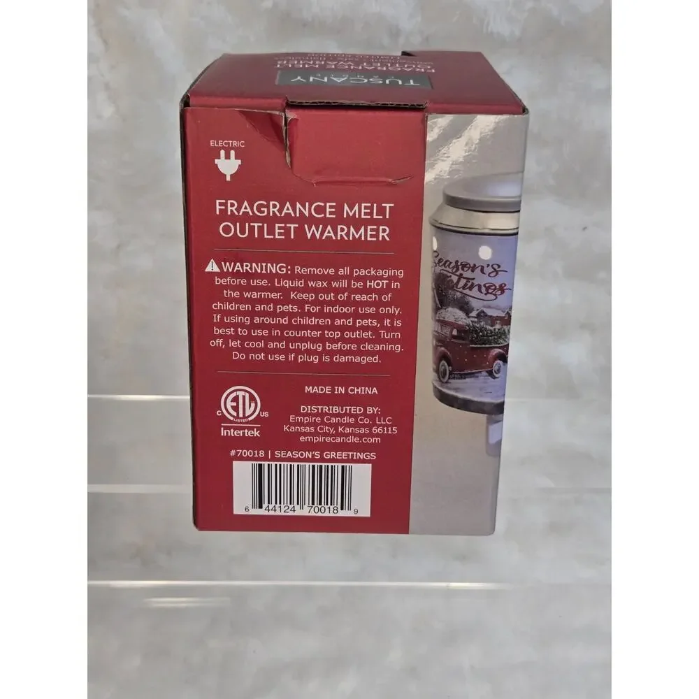 Tuscany Candle Seasons Greetings Fragrance Melt Outlet Plug In Wax Warmer